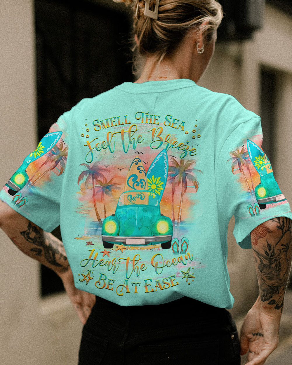 BLISSCORNERS SMELL THE SEA FEEL THE BREEZE ALL OVER PRINT