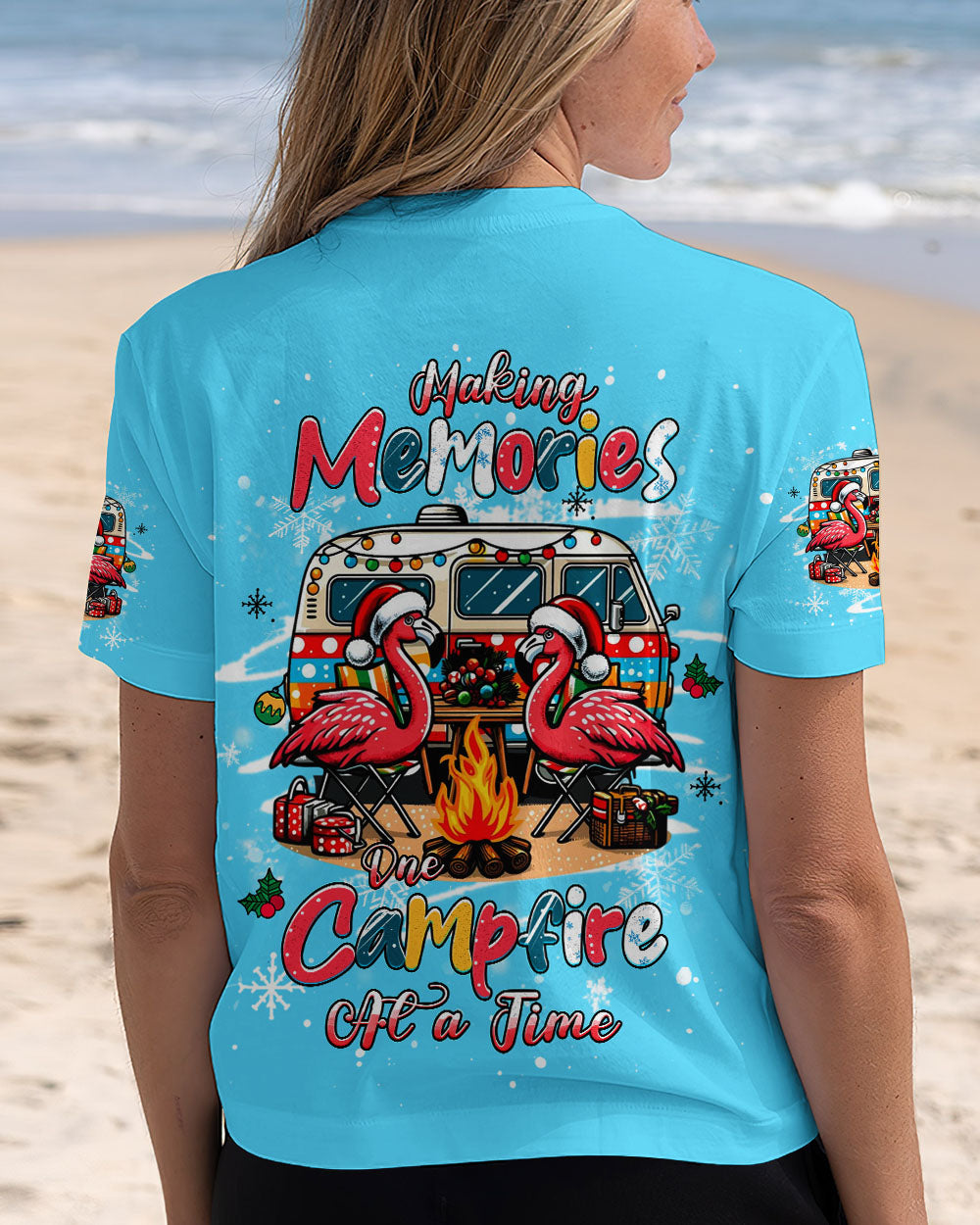 BLISSCORNERS MAKING MEMORIES ONE CAMPFIRE AT A TIME CHRISTMAS ALL OVER PRINT
