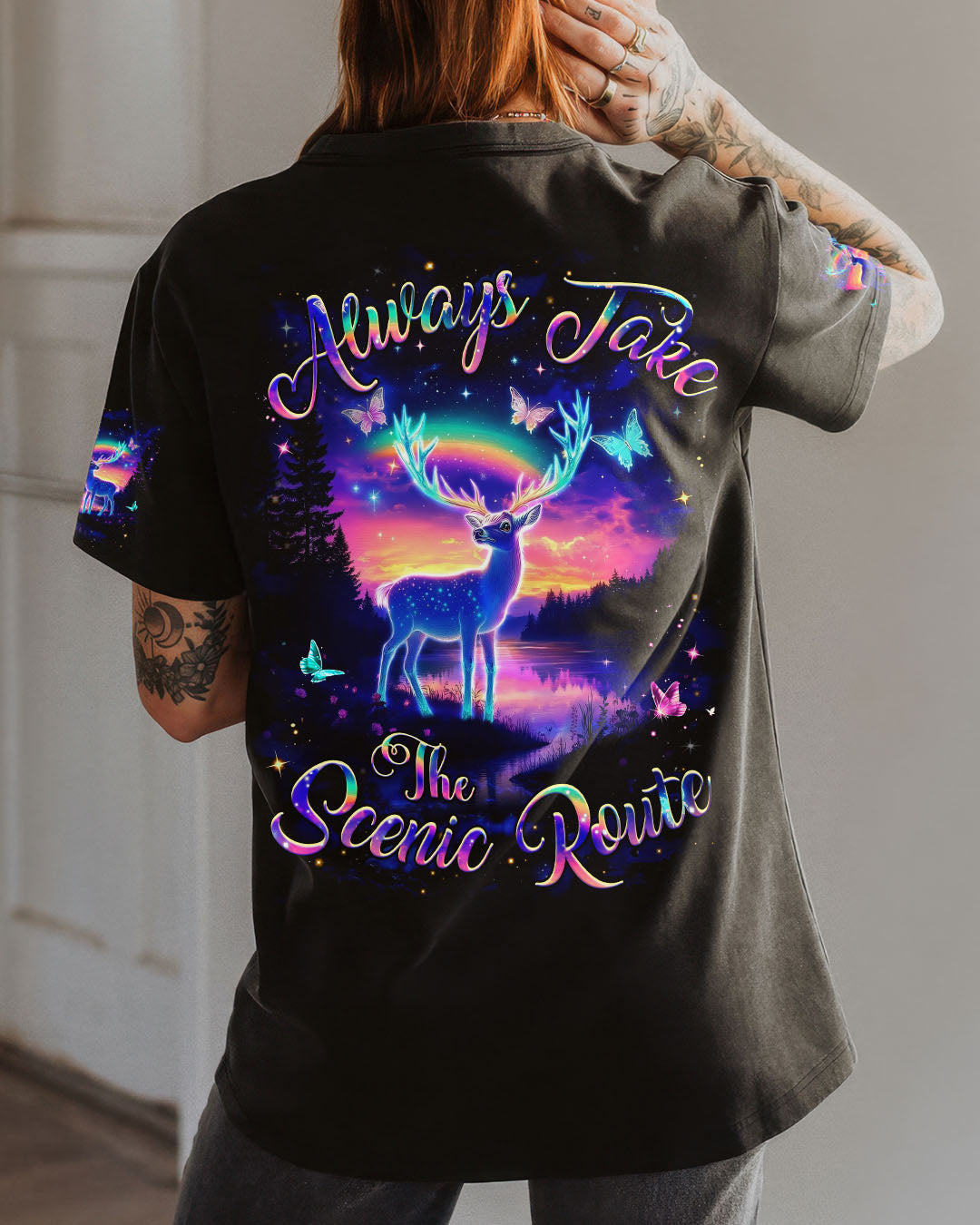 BLISSCORNERS ALWAYS TAKE THE SCENIC ROUTE ALL OVER PRINT