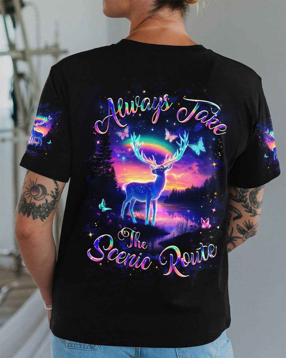 BLISSCORNERS ALWAYS TAKE THE SCENIC ROUTE ALL OVER PRINT