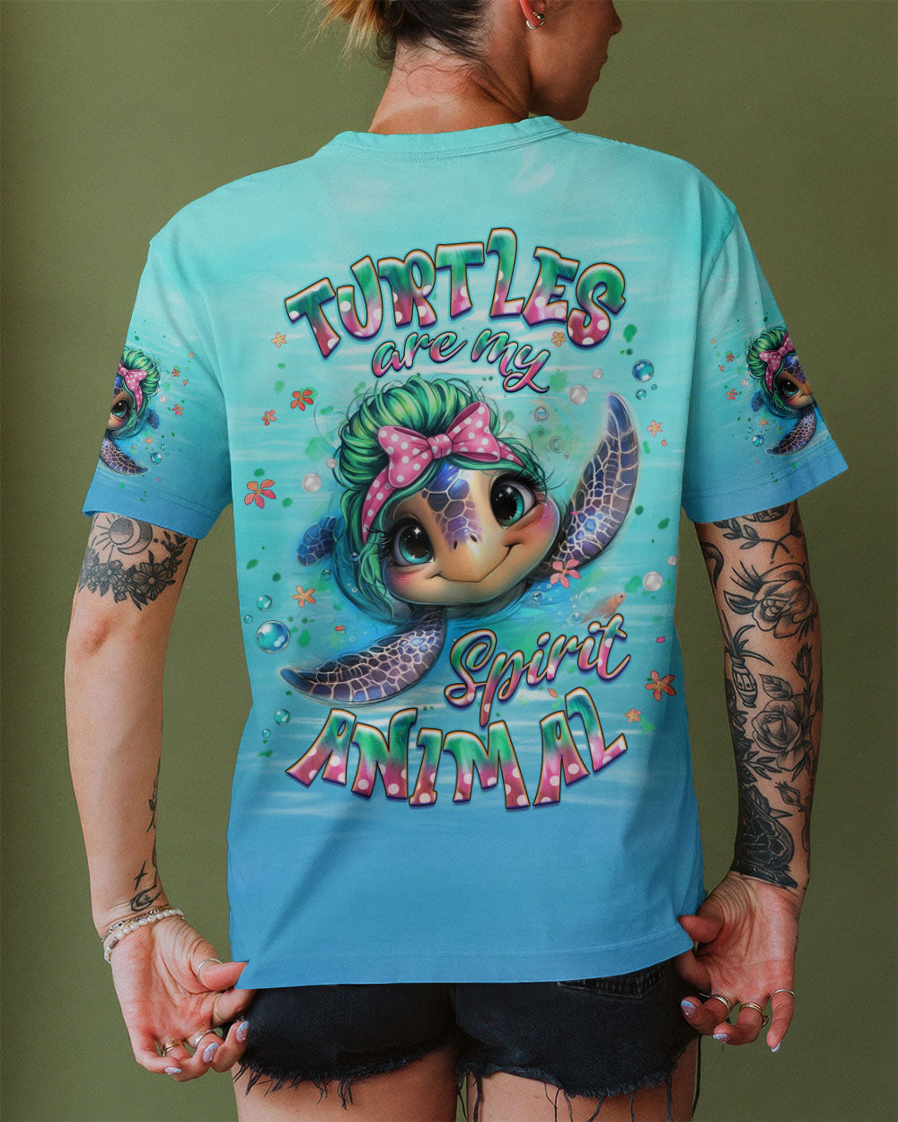 BLISSCORNERS TURTLES ARE MY SPIRIT ANIMALS ALL OVER PRINT