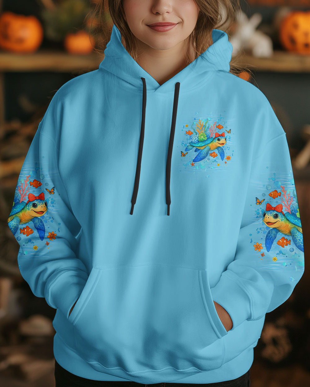 BLISSCORNERS DON'T WORRY BEACH HAPPY TURTLE ALL OVER PRINT