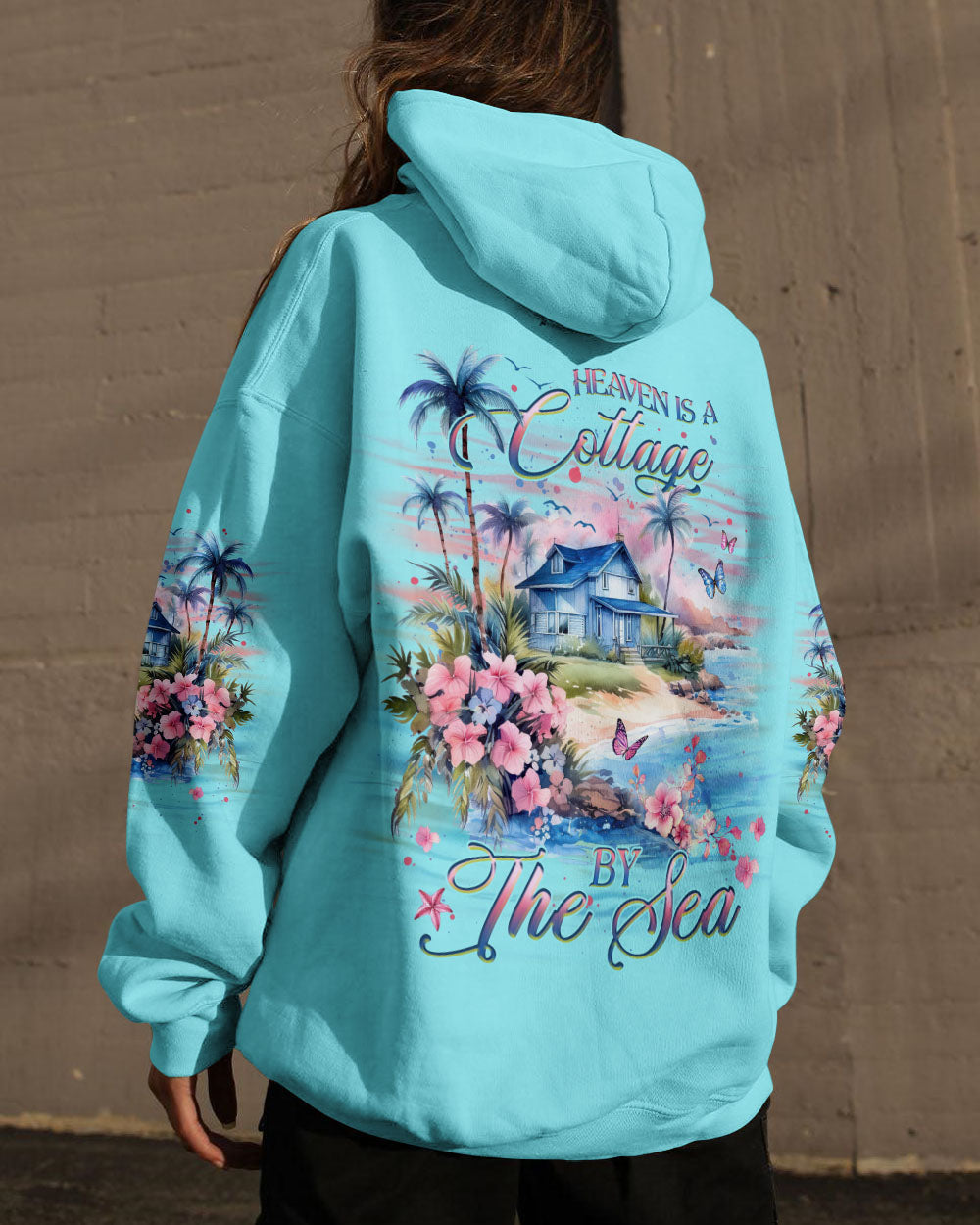 BLISSCORNERS HEAVEN IS A COTTAGE BY THE SEA ALL OVER PRINT