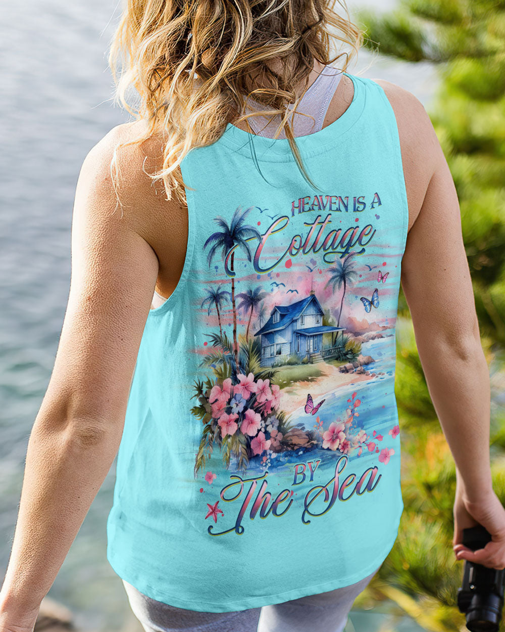 BLISSCORNERS HEAVEN IS A COTTAGE BY THE SEA ALL OVER PRINT