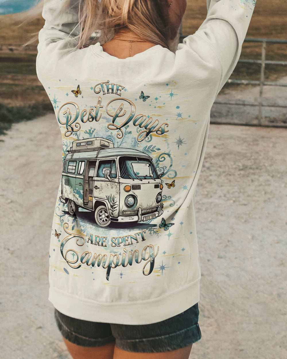 BLISSCORNERS THE BEST DAYS ARE SPENT CAMPING ALL OVER PRINT