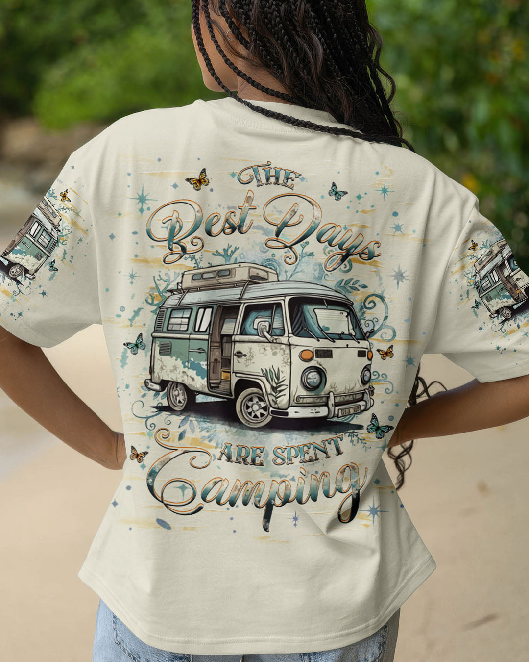 BLISSCORNERS THE BEST DAYS ARE SPENT CAMPING ALL OVER PRINT