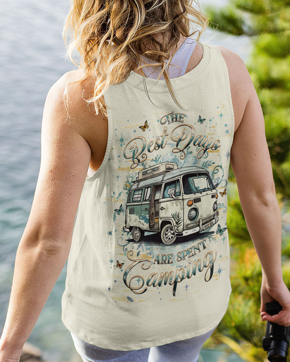 BLISSCORNERS THE BEST DAYS ARE SPENT CAMPING ALL OVER PRINT