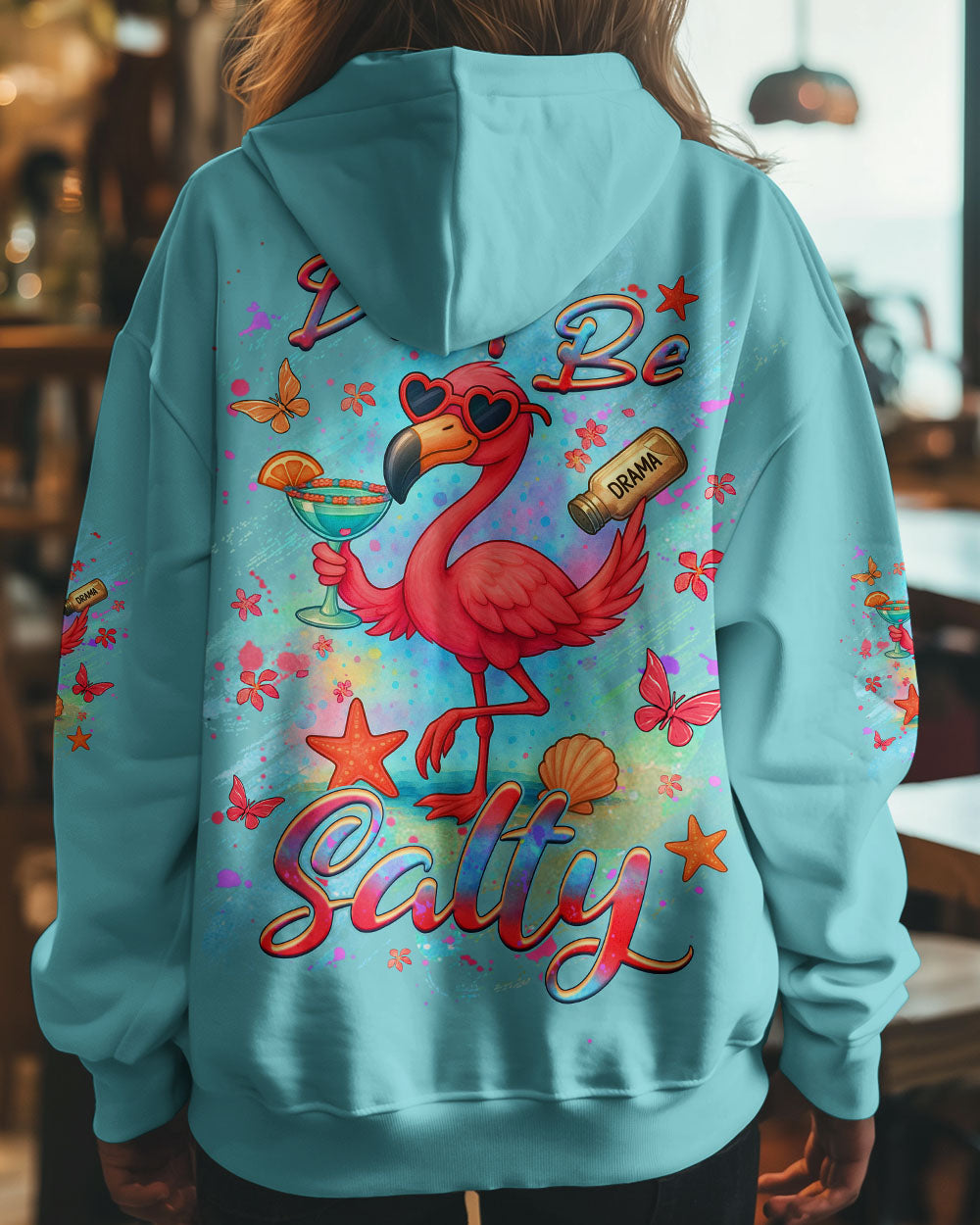 BLISSCORNERS DON'T BE SALTY FLAMINGO ALL OVER PRINT