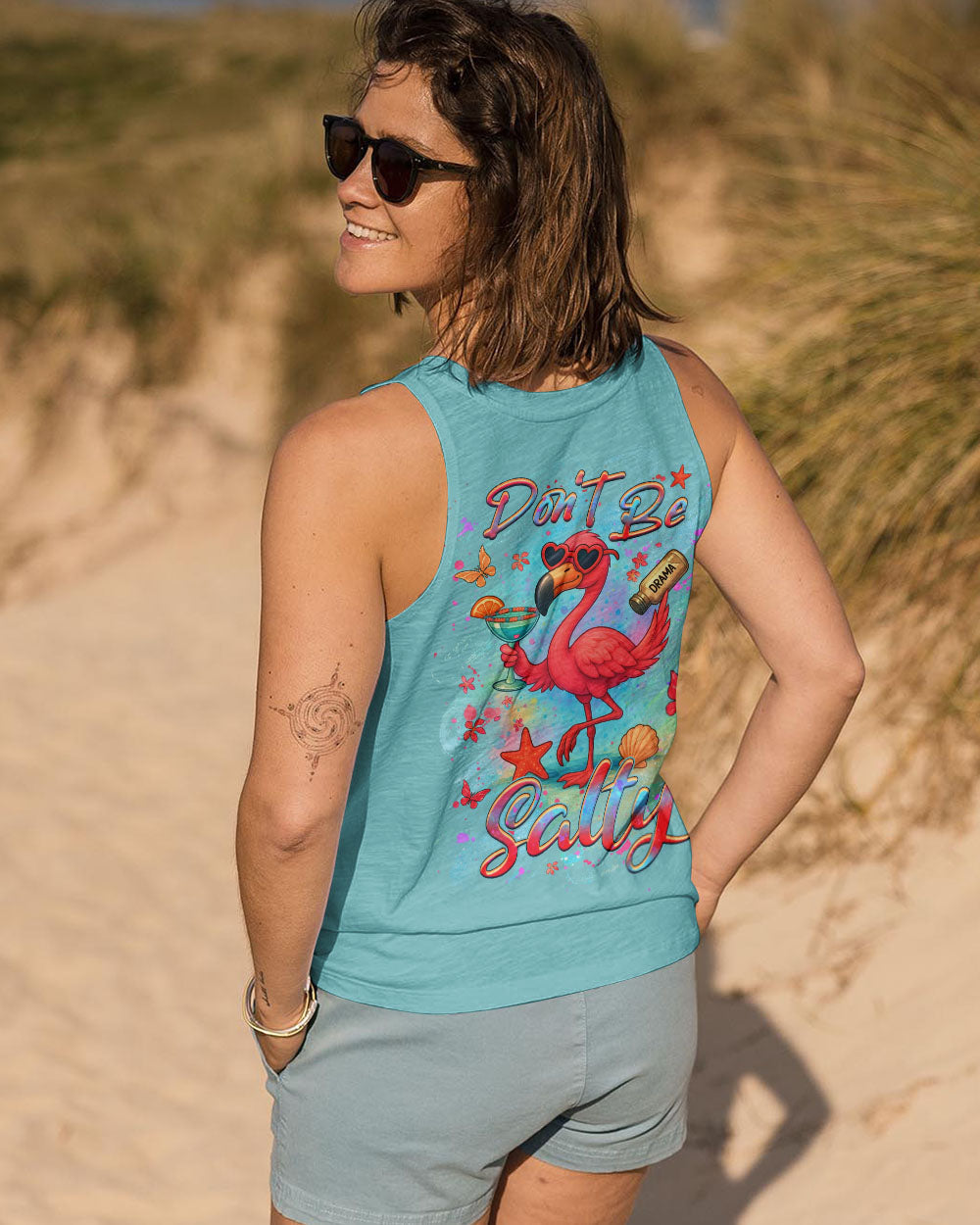 BLISSCORNERS DON'T BE SALTY FLAMINGO ALL OVER PRINT