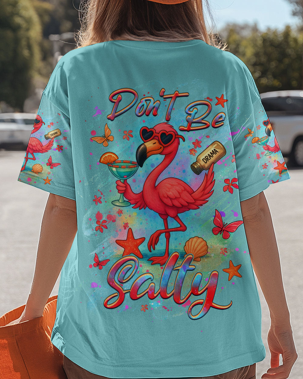 BLISSCORNERS DON'T BE SALTY FLAMINGO ALL OVER PRINT