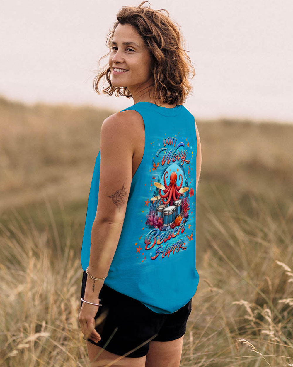 BLISSCORNERS DON'T WORRY BEACH HAPPY OCTOPUS ALL OVER PRINT