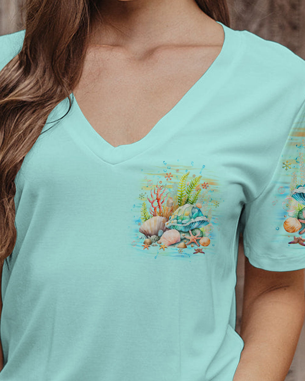 BLISSCORNERS I'D RATHER HAVE SEASHELLS ALL OVER PRINT