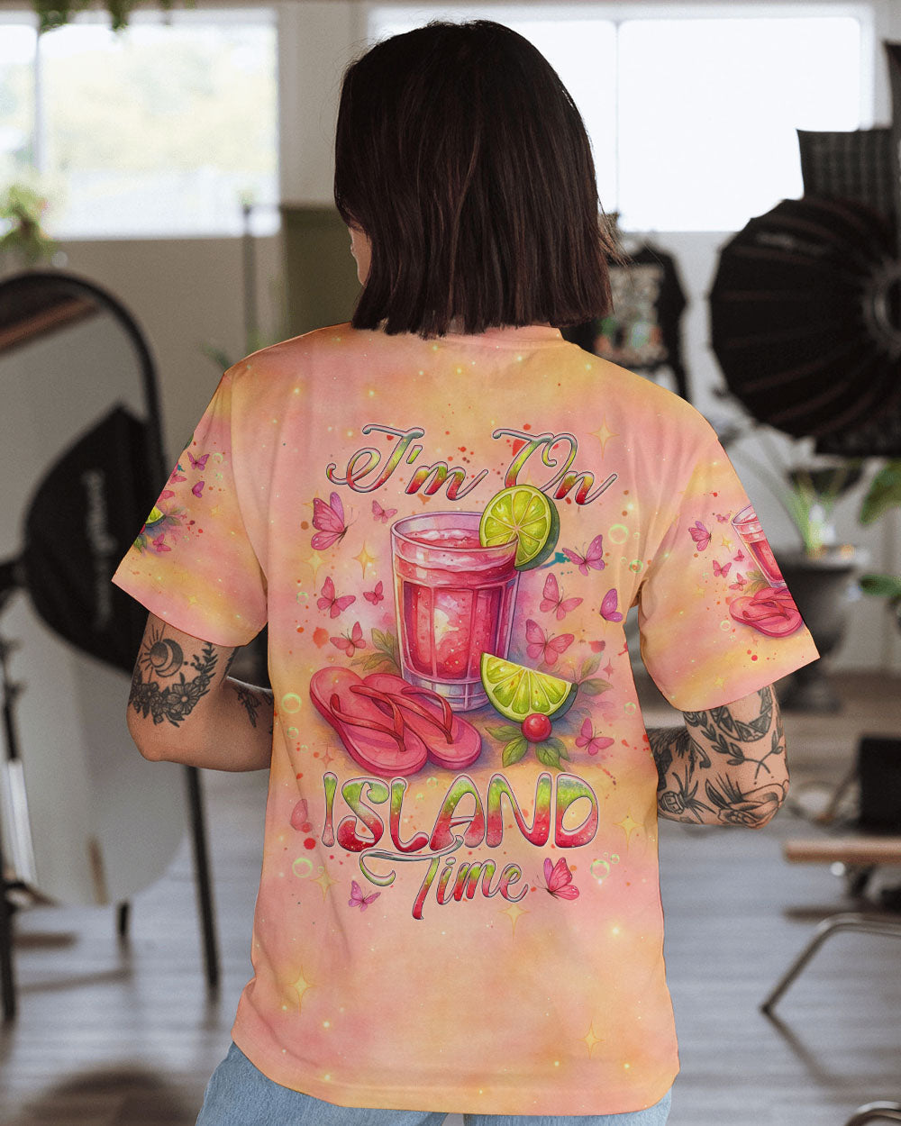 BLISSCORNERS I'M ON ISLAND TIME ALL OVER PRINT