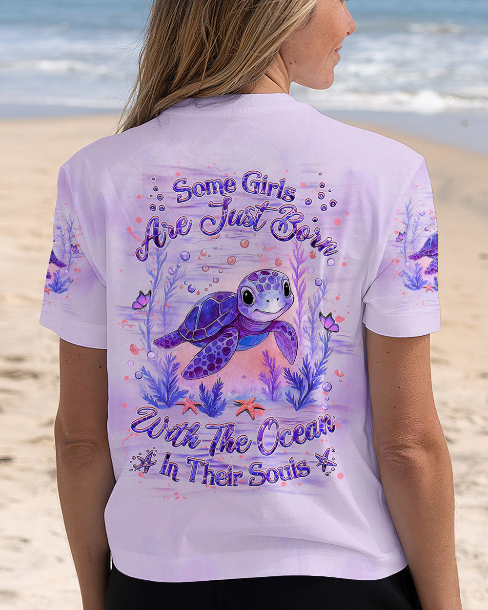 BLISSCORNERS SOME GIRLS ARE JUST BORN TURLTE ALL OVER PRINT