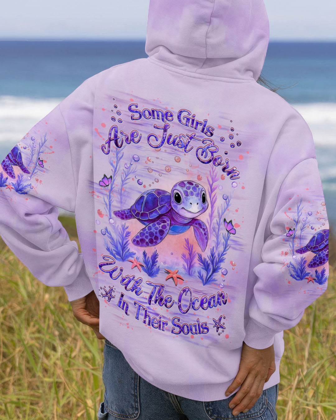 BLISSCORNERS SOME GIRLS ARE JUST BORN TURLTE ALL OVER PRINT