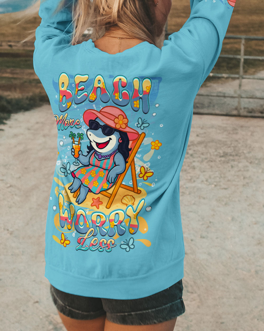 BLISSCORNERS BEACH MORE WORRY LESS ALL OVER PRINT