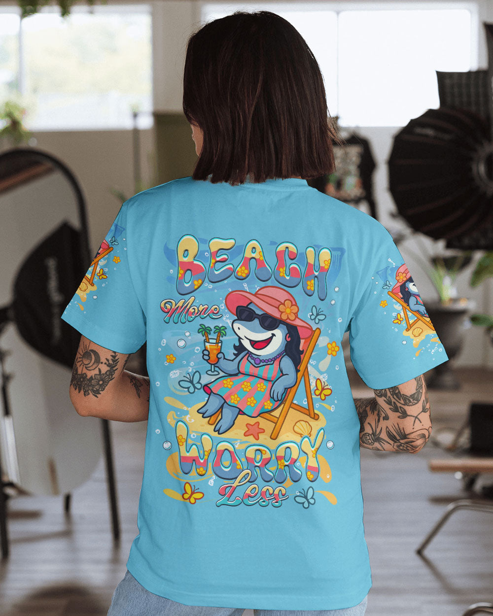 BLISSCORNERS BEACH MORE WORRY LESS ALL OVER PRINT