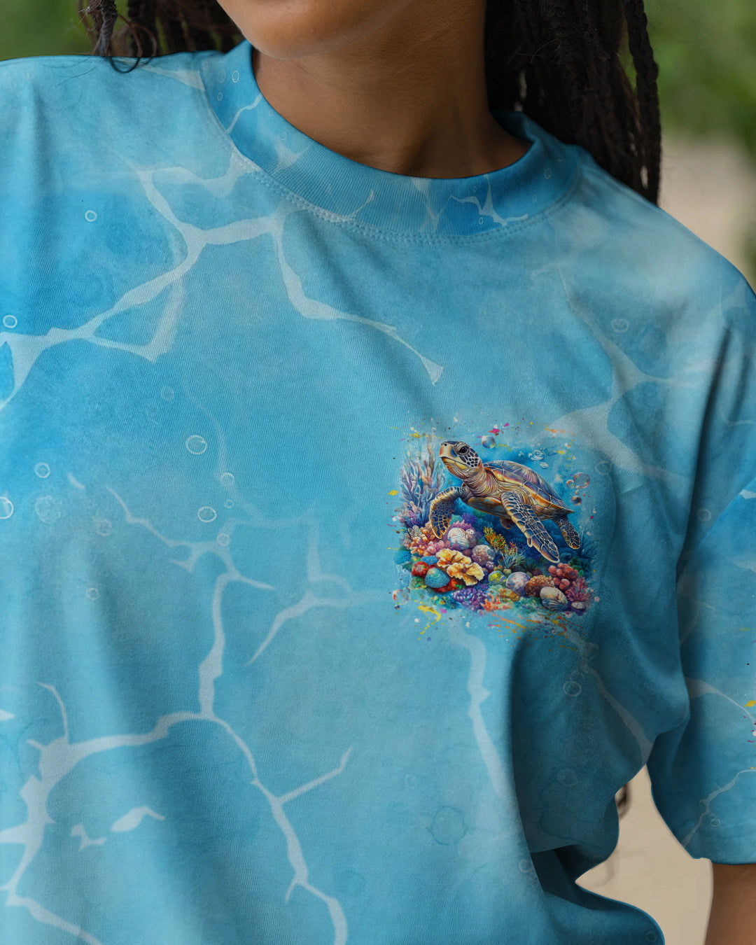 BLISSCORNERS SALTWATER HEALS EVERYTHING TURTLE ALL OVER PRINT