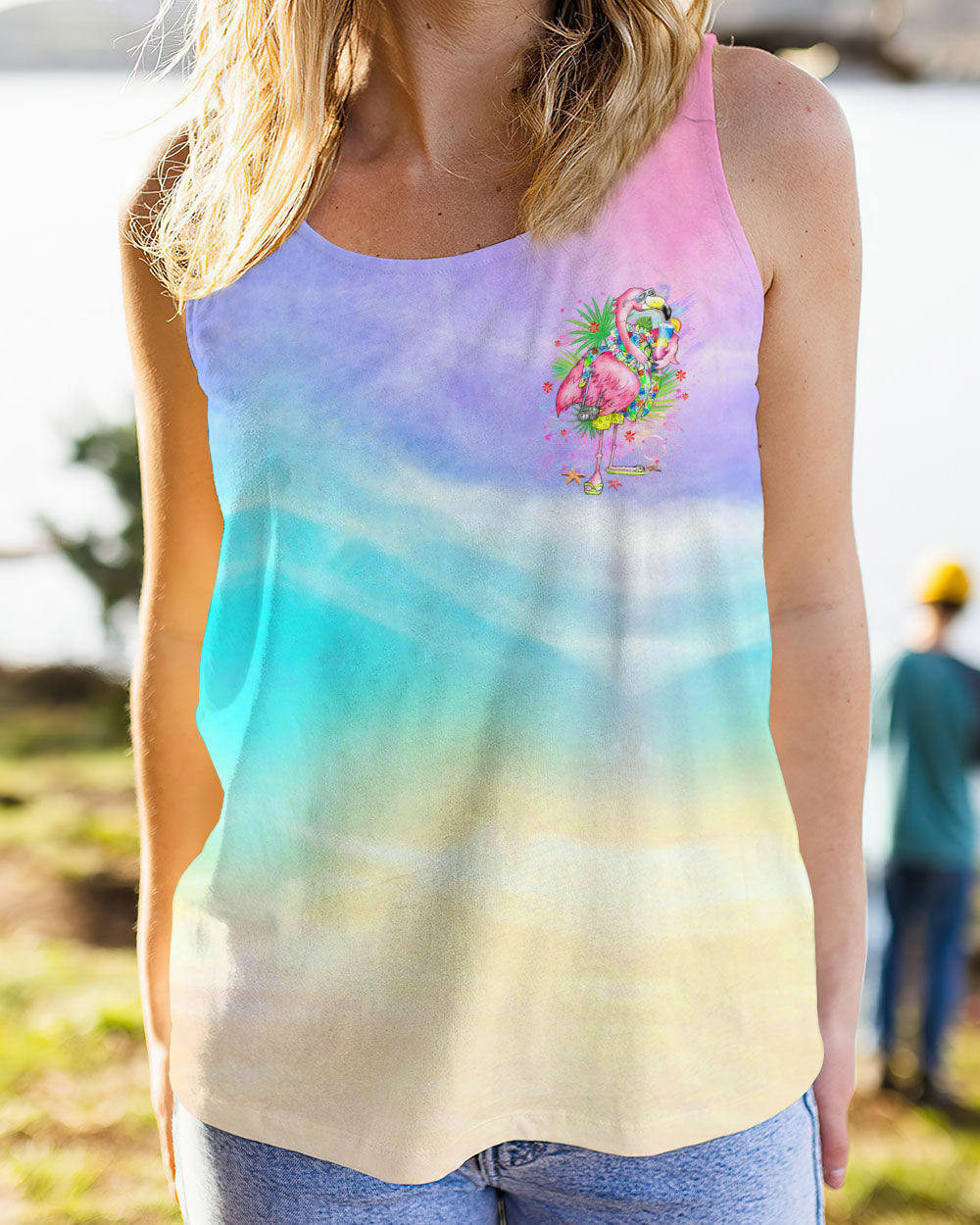 BLISSCORNERS IT'S 5 O'CLOCK SOMEWHERE FLAMINGO ALL OVER PRINT
