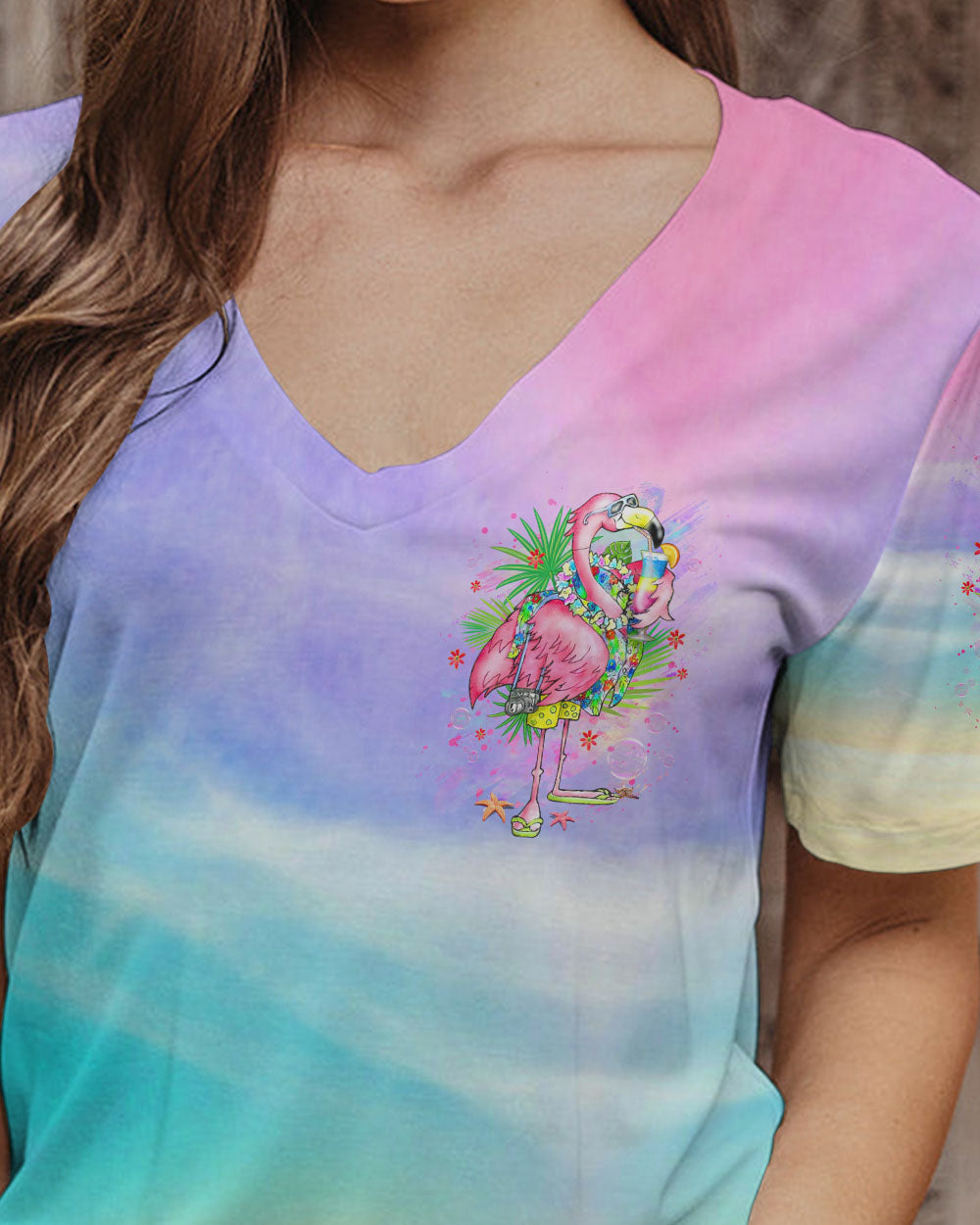 BLISSCORNERS IT'S 5 O'CLOCK SOMEWHERE FLAMINGO ALL OVER PRINT