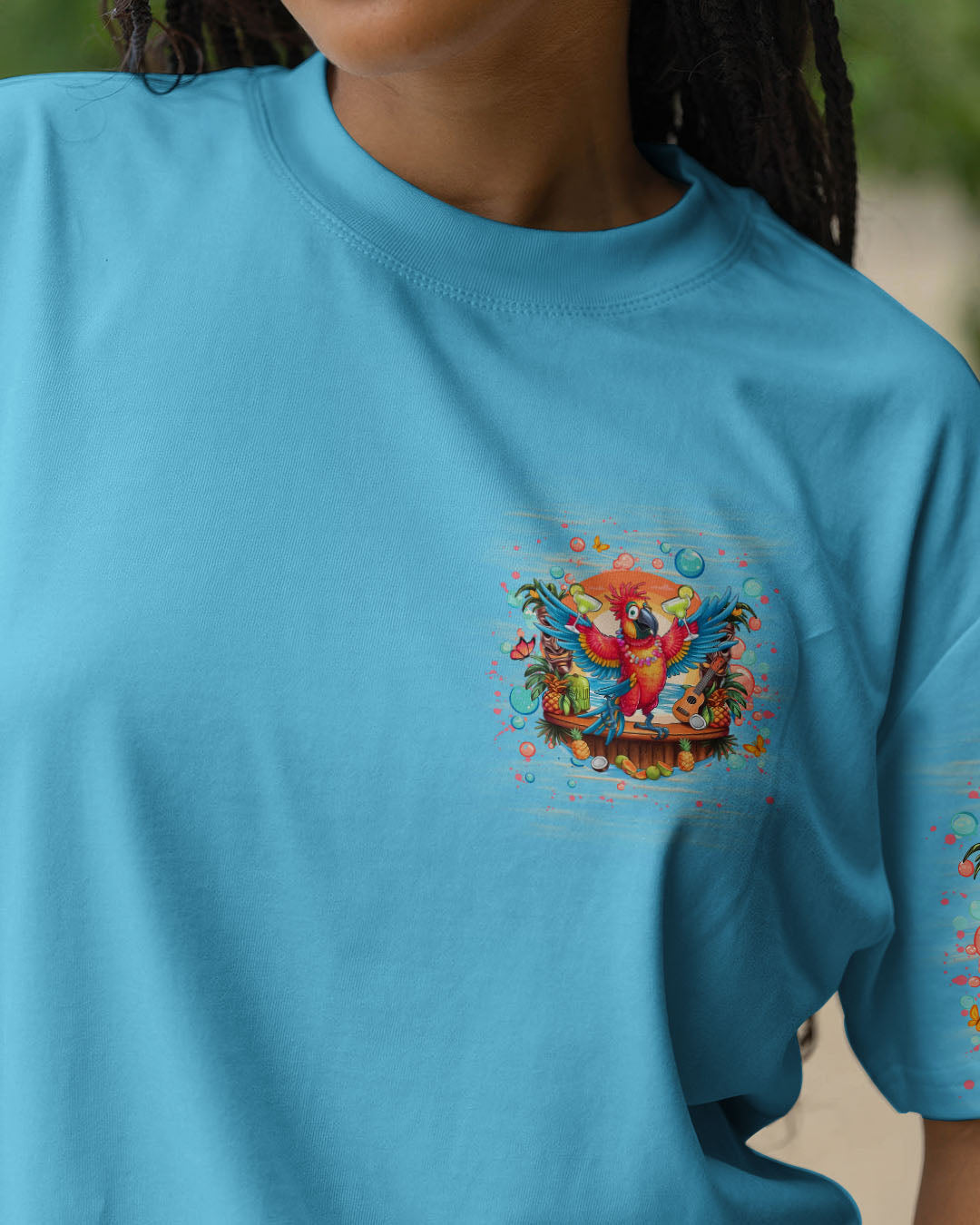 BLISSCORNERS IT'S 5 O'CLOCK SOMEWHERE PARROT ALL OVER PRINT