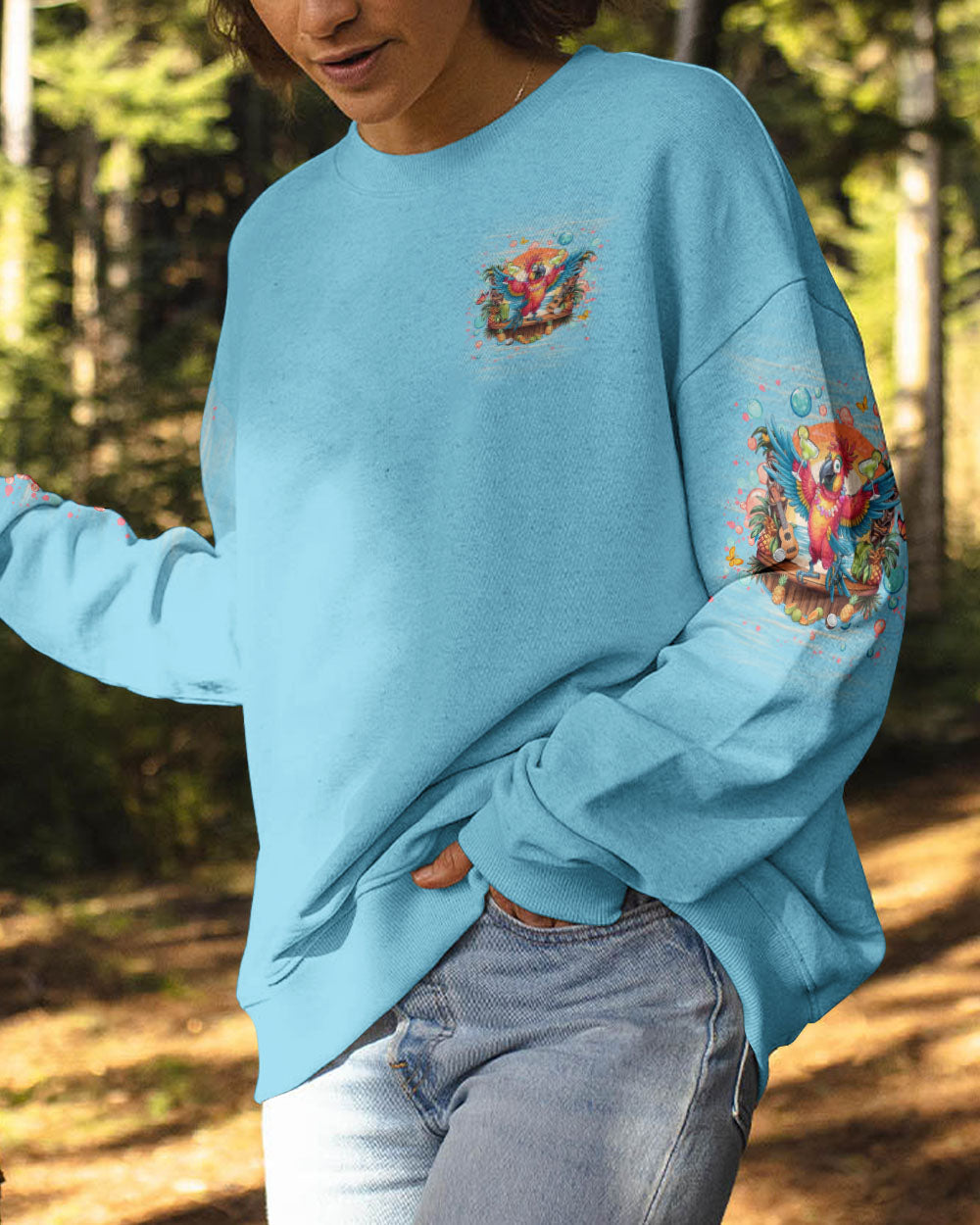 BLISSCORNERS IT'S 5 O'CLOCK SOMEWHERE PARROT ALL OVER PRINT