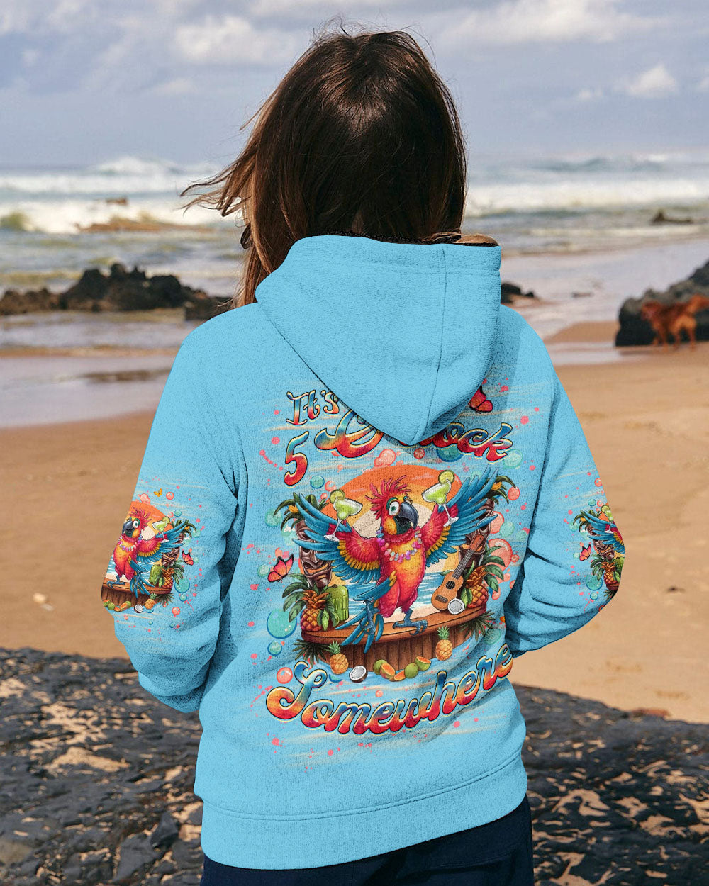 BLISSCORNERS IT'S 5 O'CLOCK SOMEWHERE PARROT ALL OVER PRINT