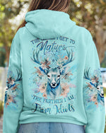 BLISSCORNERS THE CLOSER I GET TO NATURE DEER HUNTING ALL OVER PRINT