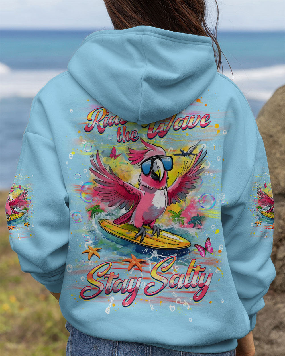 BLISSCORNERS RIDE THE WAVE STAY SALTY ALL OVER PRINT