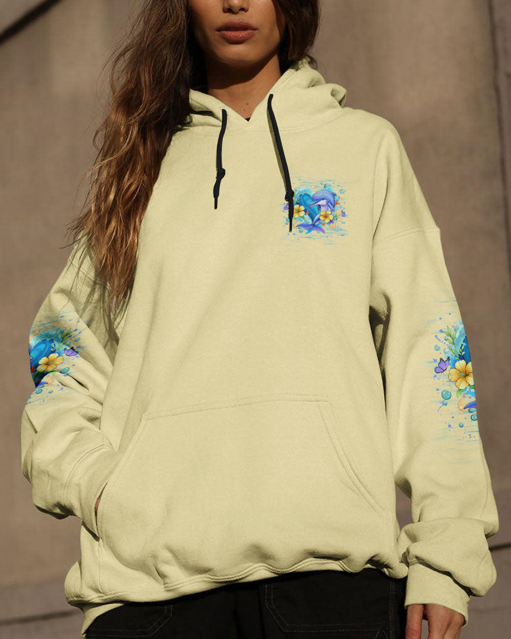 BLISSCORNERS SOME GIRLS ARE JUST BORN DOLPHIN ALL OVER PRINT