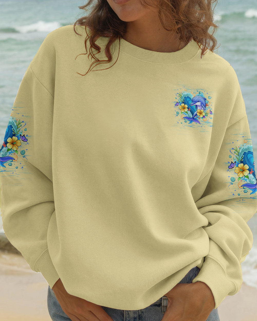 BLISSCORNERS SOME GIRLS ARE JUST BORN DOLPHIN ALL OVER PRINT