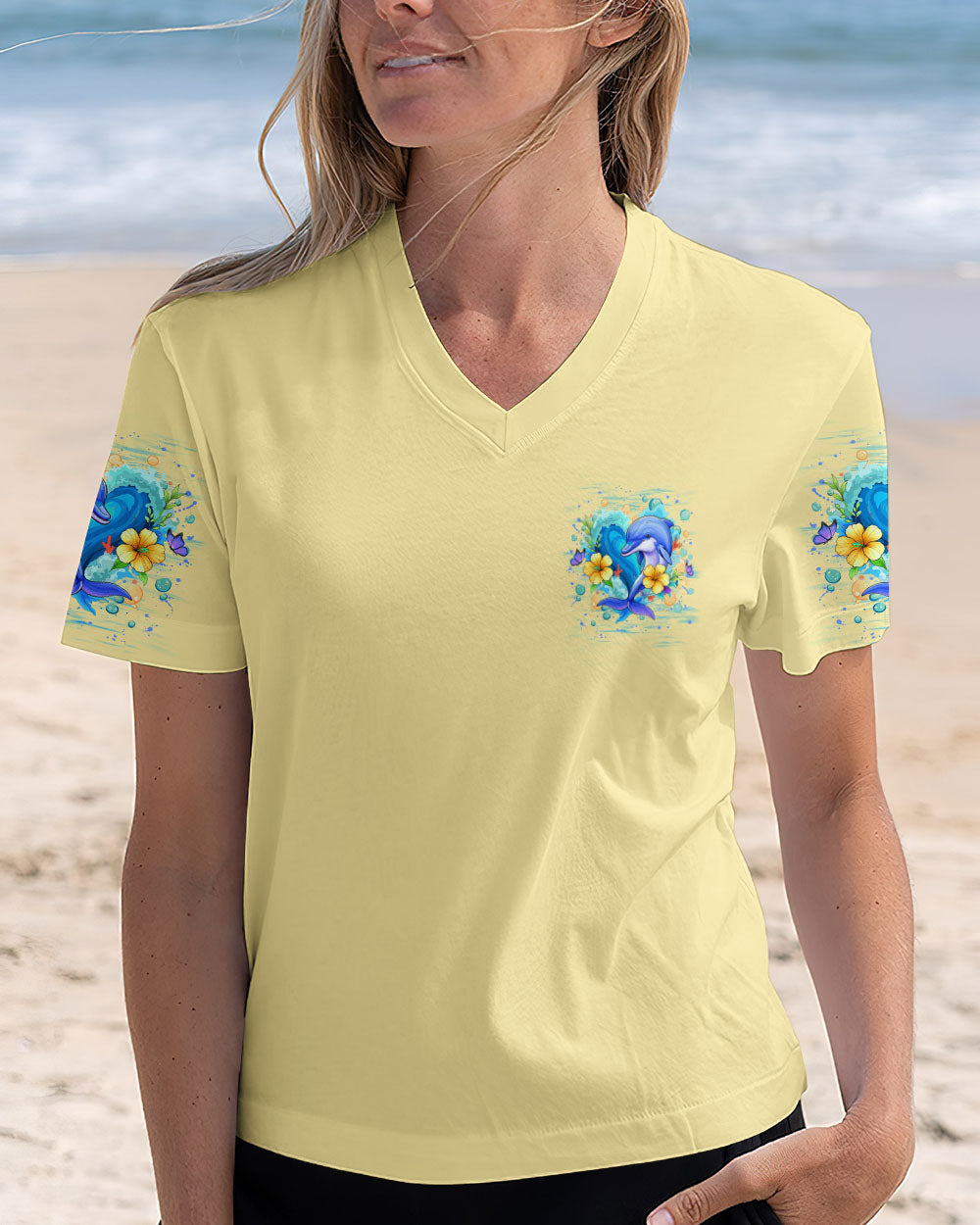 BLISSCORNERS SOME GIRLS ARE JUST BORN DOLPHIN ALL OVER PRINT