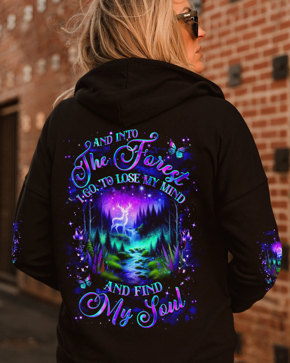 BLISSCORNERS AND INTO THE FOREST I GO DEER ALL OVER PRINT