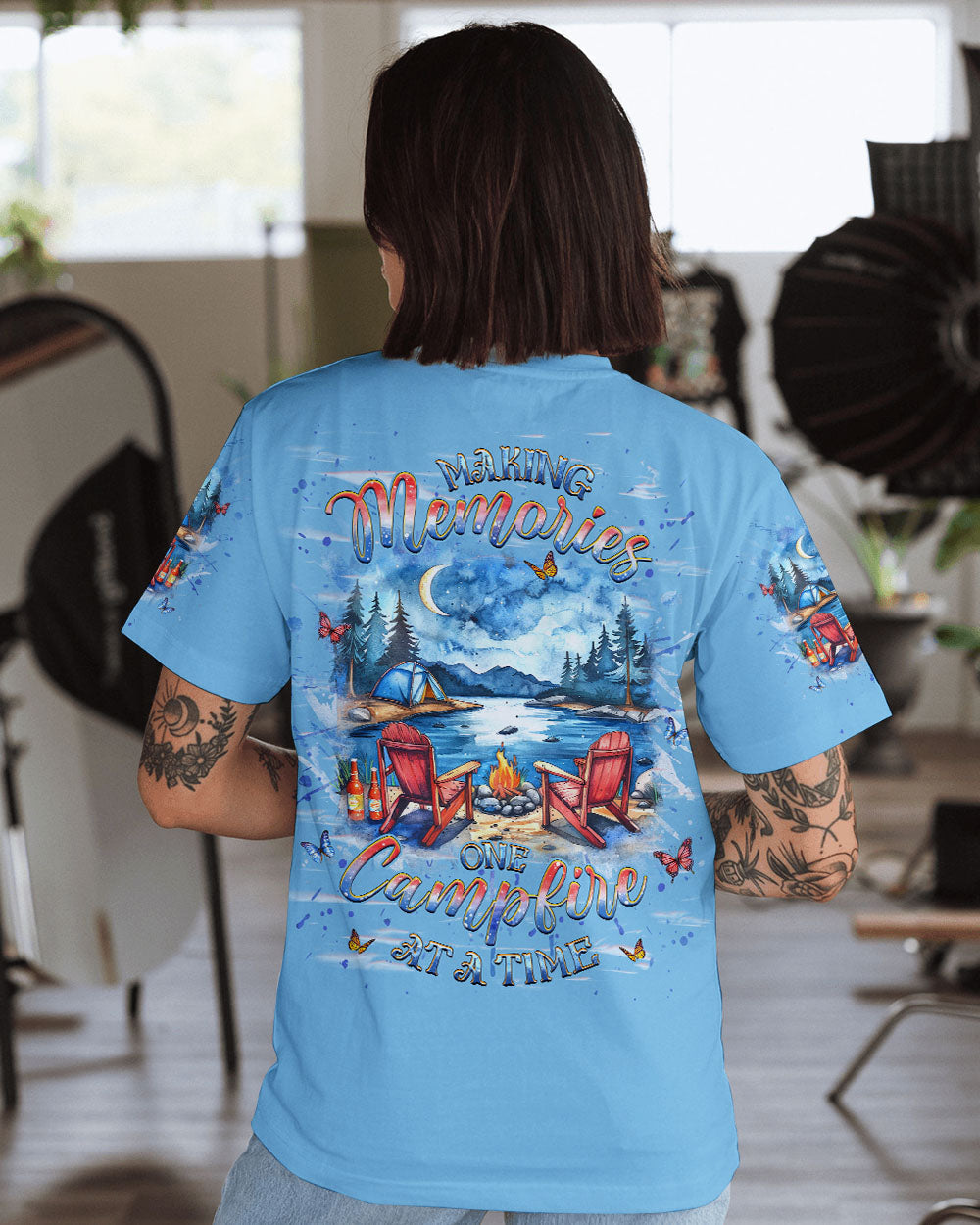 BLISSCORNERS MAKING MEMORIES ONE CAMPFIRE AT A TIME ALL OVER PRINT