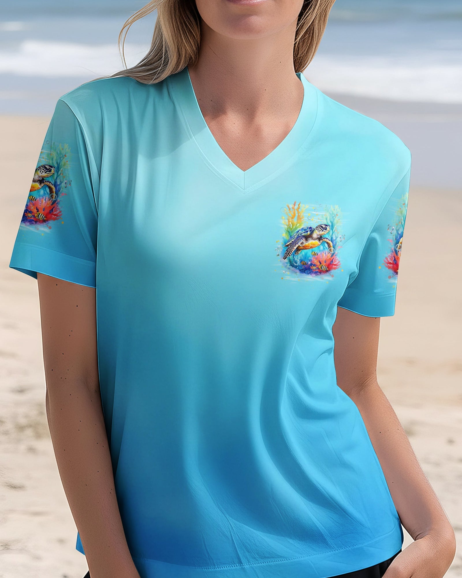 BLISSCORNERS SALTWATER HEALS EVERYTHING TURTLE ALL OVER PRINT