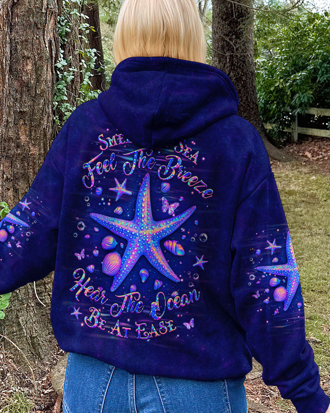 BLISSCORNERS SMELL THE SEA FEEL THE BREEZE STARFISH ALL OVER PRINT
