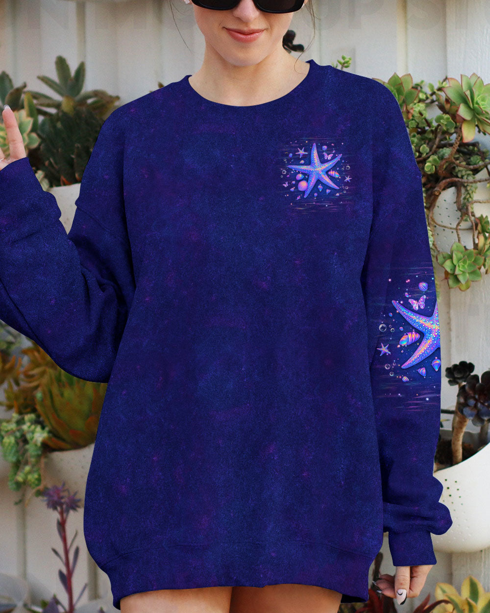 BLISSCORNERS SMELL THE SEA FEEL THE BREEZE STARFISH ALL OVER PRINT