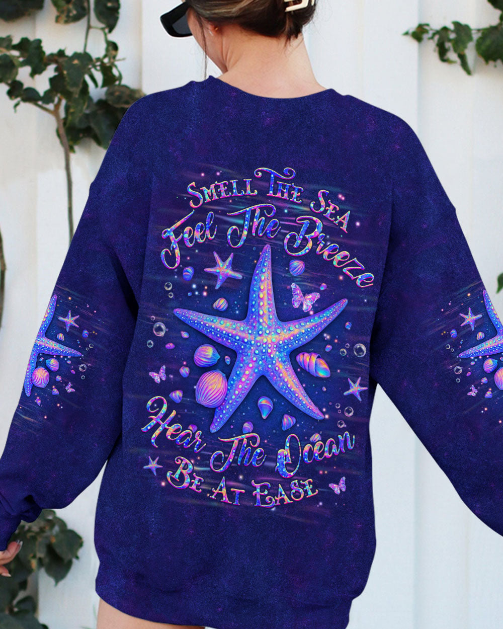 BLISSCORNERS SMELL THE SEA FEEL THE BREEZE STARFISH ALL OVER PRINT