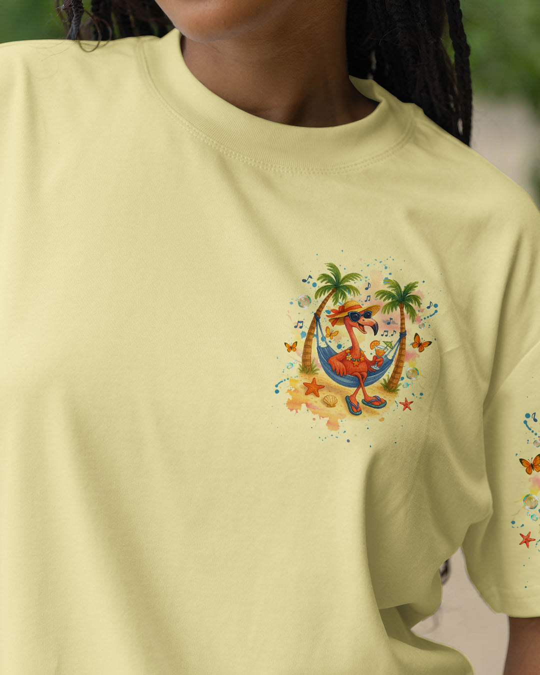 BLISSCORNERS IT'S 5 O'CLOCK SOMEWHERE FLAMINGO ALL OVER PRINT