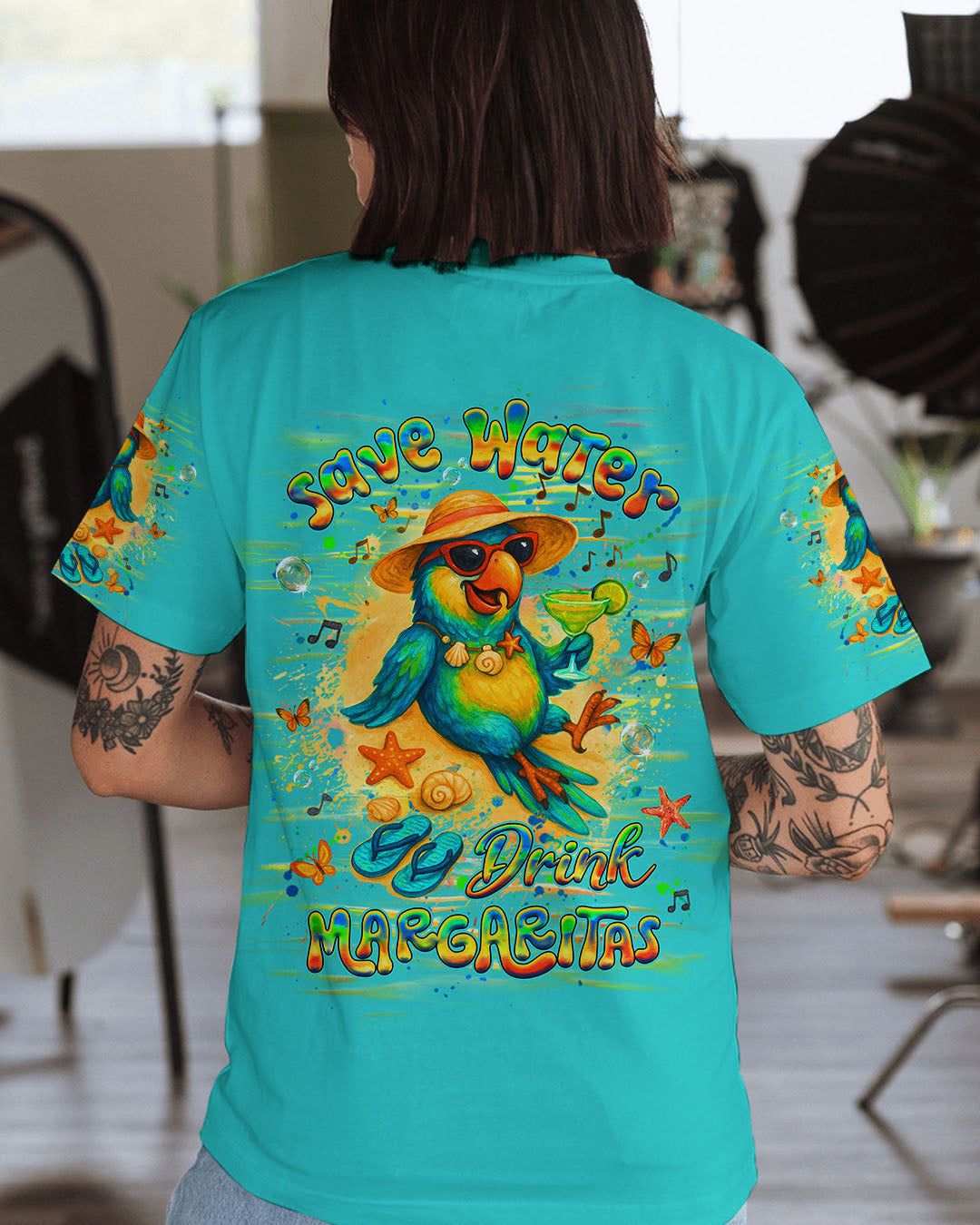 BLISSCORNERS SAVE WATER DRINK MARGARITAS ALL OVER PRINT