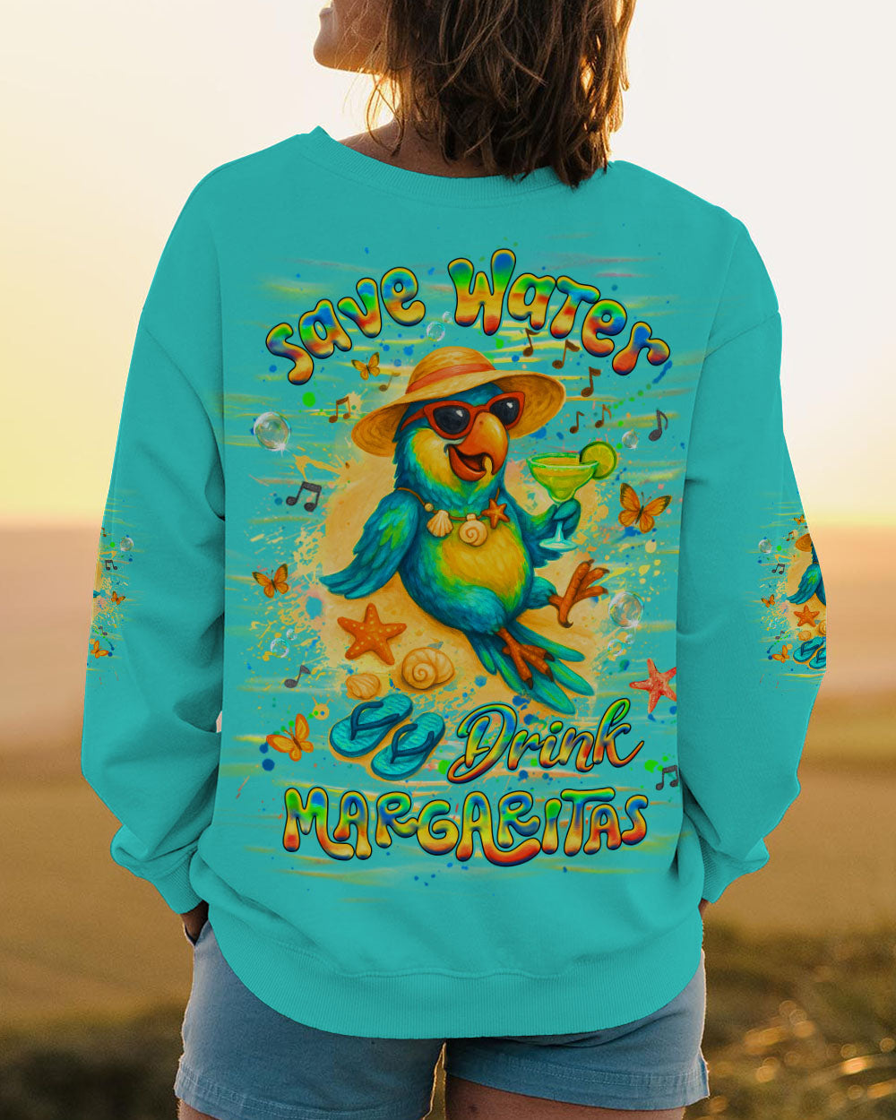 BLISSCORNERS SAVE WATER DRINK MARGARITAS ALL OVER PRINT