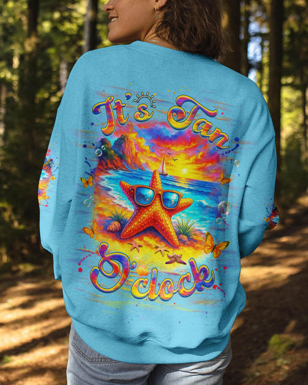BLISSCORNERS IT'S TAN O'CLOCK ALL OVER PRINT