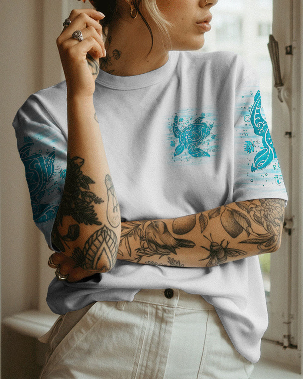 BLISSCORNERS I'M A TOES IN THE SAND KINDA GIRL TURTLE ALL OVER PRINT