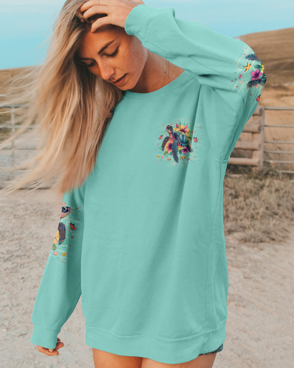 BLISSCORNERS SANDY TOES SUNKISSED NOSE TURTLE ALL OVER PRINT