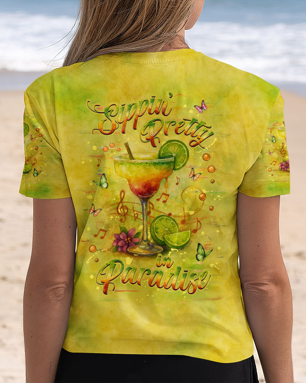 BLISSCORNERS SIPPIN’ PRETTY IN PARADISE ALL OVER PRINT