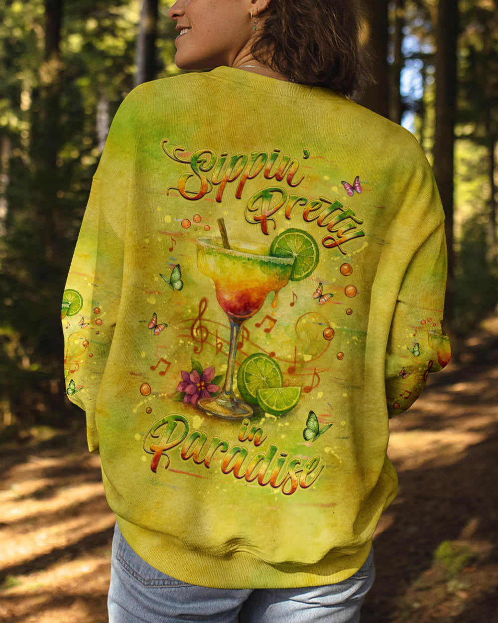 BLISSCORNERS SIPPIN’ PRETTY IN PARADISE ALL OVER PRINT