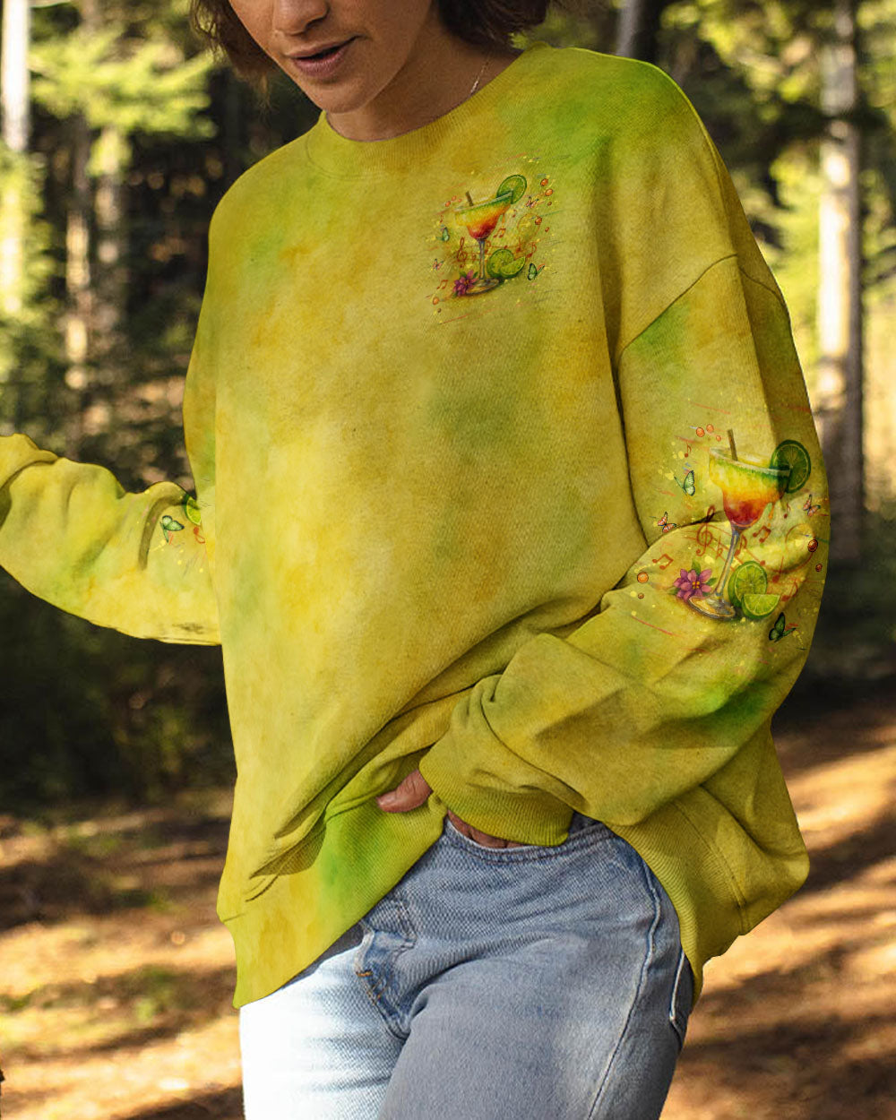 BLISSCORNERS SIPPIN’ PRETTY IN PARADISE ALL OVER PRINT