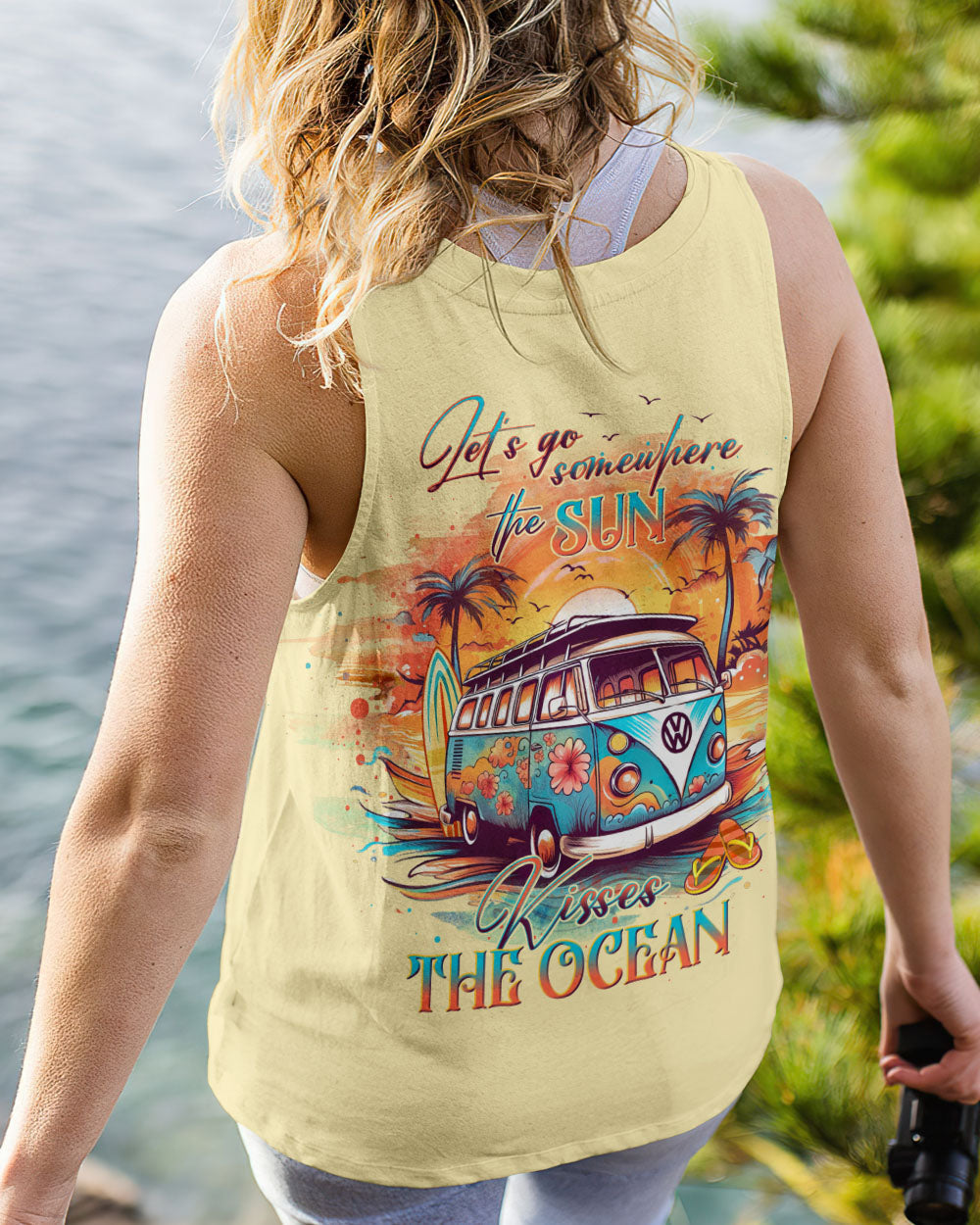 BLISSCORNERS LET'S GO SOMEWHERE THE SUN KISSES THE OCEAN ALL OVER PRINT