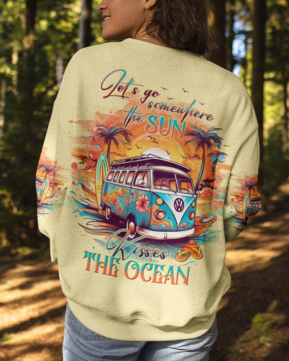 BLISSCORNERS LET'S GO SOMEWHERE THE SUN KISSES THE OCEAN ALL OVER PRINT