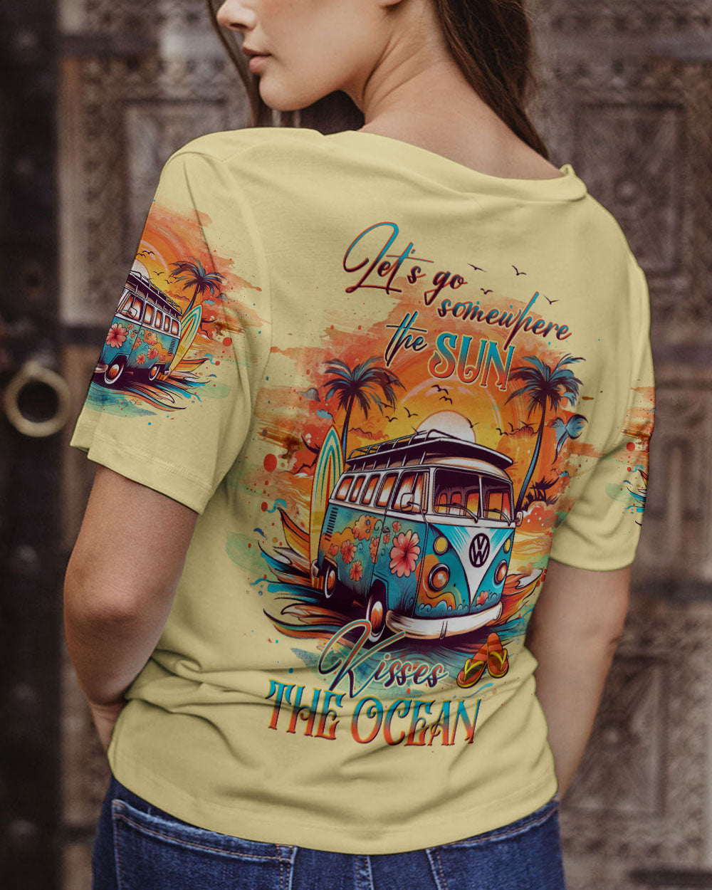 BLISSCORNERS LET'S GO SOMEWHERE THE SUN KISSES THE OCEAN ALL OVER PRINT
